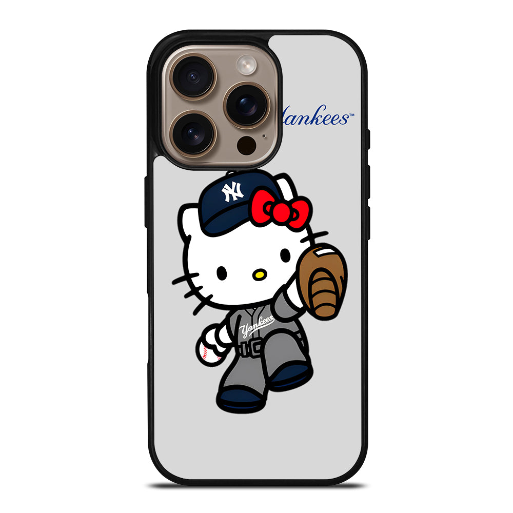 NEW YORK YANKEES HELLO KITTY CARTOON iPhone 16 Pro Case Cover