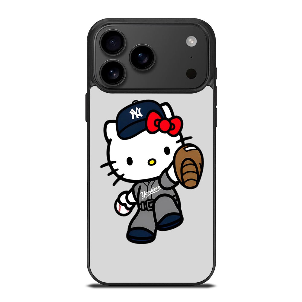 NEW YORK YANKEES HELLO KITTY CARTOON iPhone 17 Pro Max Case Cover