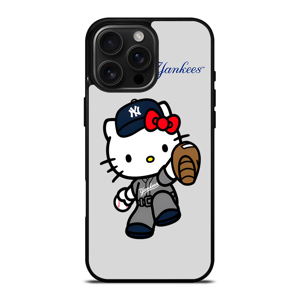 NEW YORK YANKEES HELLO KITTY CARTOON iPhone 16 Pro Max Case Cover