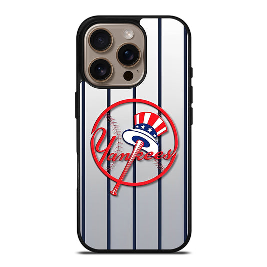 NEW YORK YANKEES STRIPE LOGO iPhone 16 Pro Case Cover