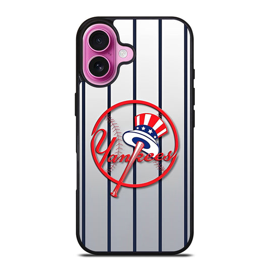 NEW YORK YANKEES STRIPE LOGO iPhone 16 Plus Case Cover