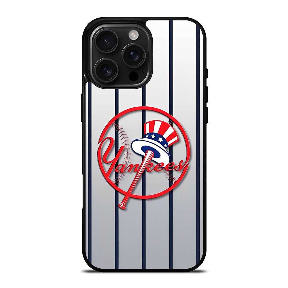 NEW YORK YANKEES STRIPE LOGO iPhone 16 Pro Max Case Cover