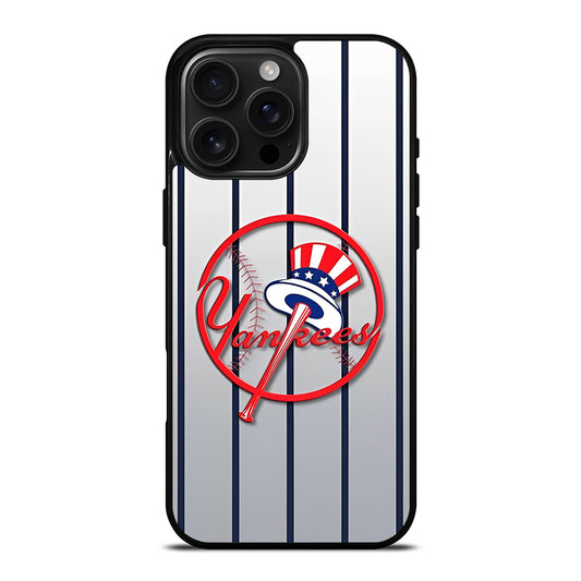 NEW YORK YANKEES STRIPE LOGO iPhone 16 Pro Max Case Cover