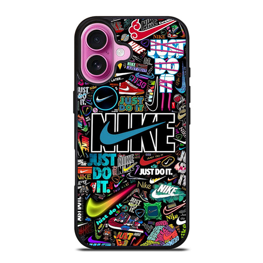 NIKE LOGO PATTERN iPhone 16 Plus Case Cover