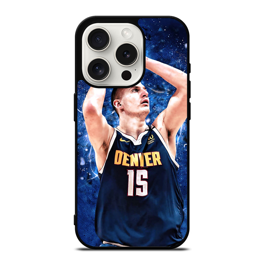 NIKOLA JOKIC DENVER NUGGETS BASKETBALL iPhone 15 Pro Case Cover
