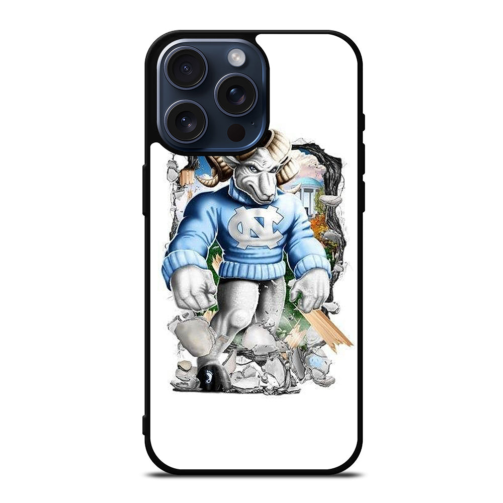 NORTH CAROLINA TAR HEELS MASCOT  iPhone 15 Pro Max Case Cover