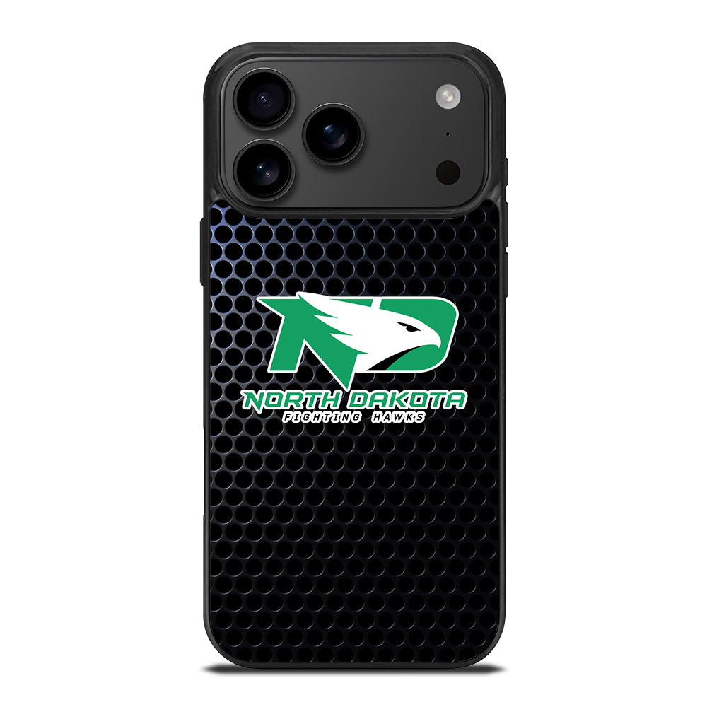 NORTH DAKOTA FIGHTING HAWKS METAL LOGO iPhone 17 Pro Max Case Cover