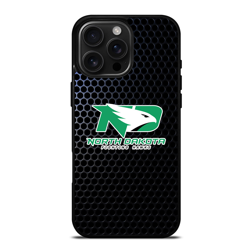 NORTH DAKOTA FIGHTING HAWKS METAL LOGO iPhone 16 Pro Max Case Cover