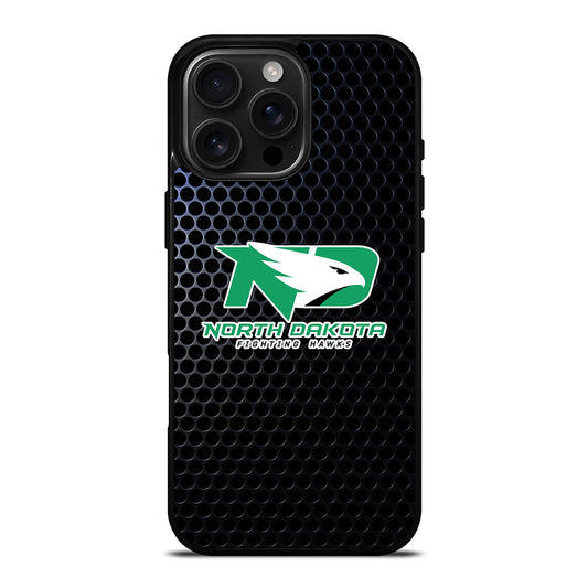 NORTH DAKOTA FIGHTING HAWKS METAL LOGO iPhone 16 Pro Max Case Cover