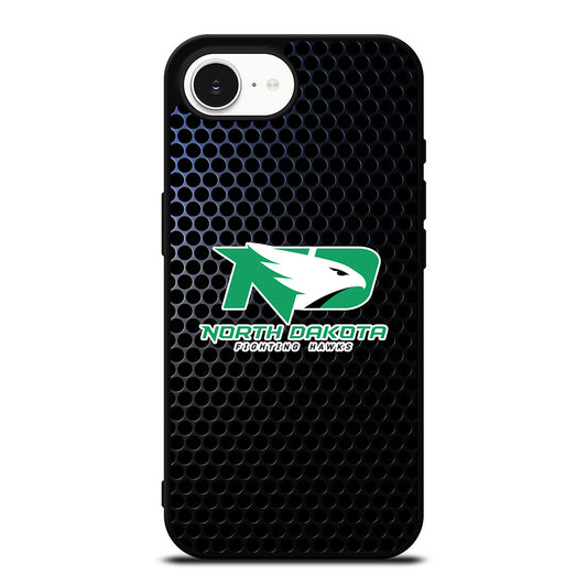 NORTH DAKOTA FIGHTING HAWKS METAL LOGO iPhone 16e Case Cover