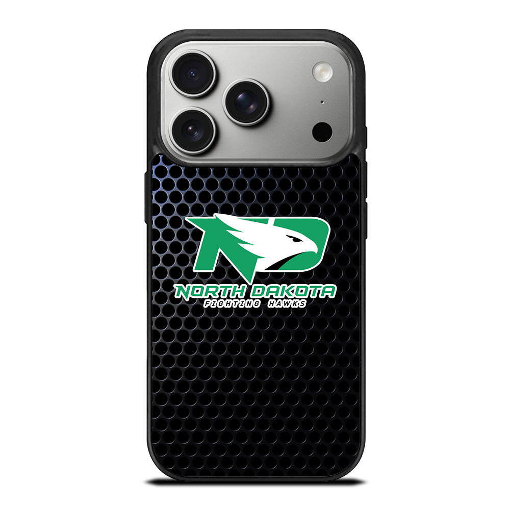 NORTH DAKOTA FIGHTING HAWKS METAL LOGO iPhone 17 Pro Case Cover