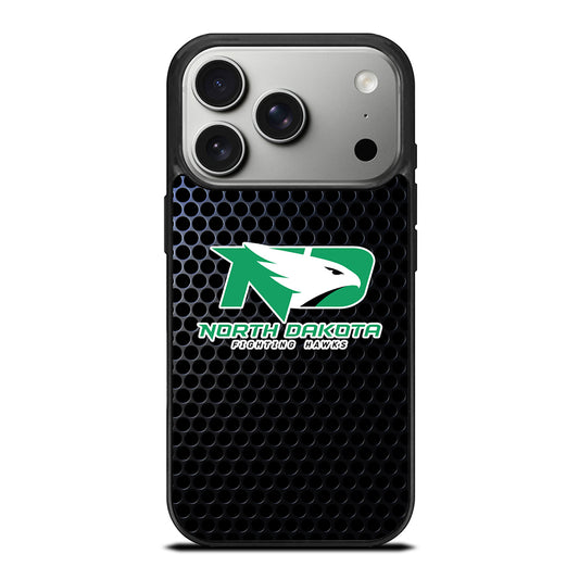 NORTH DAKOTA FIGHTING HAWKS METAL LOGO iPhone 17 Pro Case Cover