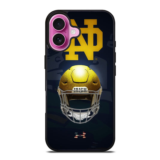 NOTRE DAME HELMET LOGO iPhone 16 Plus Case Cover