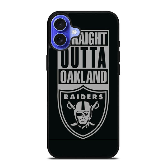 OAKLAND RAIDERS LOGO BLACK iPhone 16 Case Cover