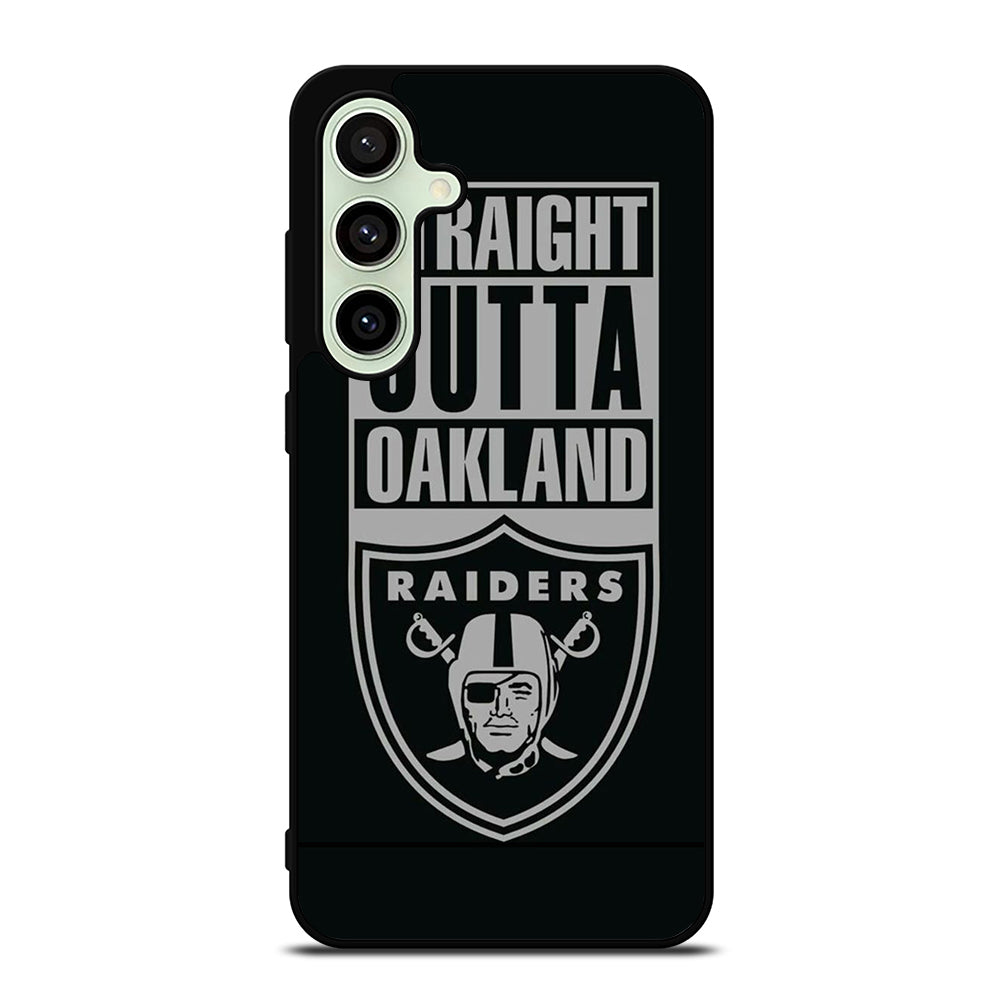OAKLAND RAIDERS LOGO BLACK Samsung Galaxy S24 FE Case Cover