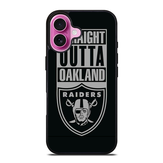 OAKLAND RAIDERS LOGO BLACK iPhone 16 Plus Case Cover