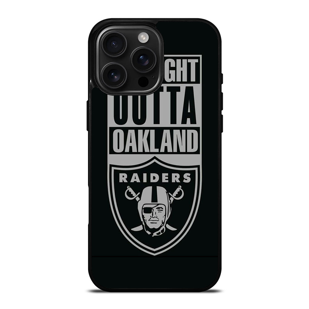OAKLAND RAIDERS LOGO BLACK iPhone 16 Pro Max Case Cover
