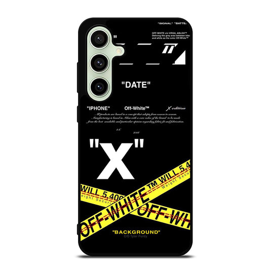 OFF WHITE YELLOW CROSS 2 Samsung Galaxy S24 FE Case Cover