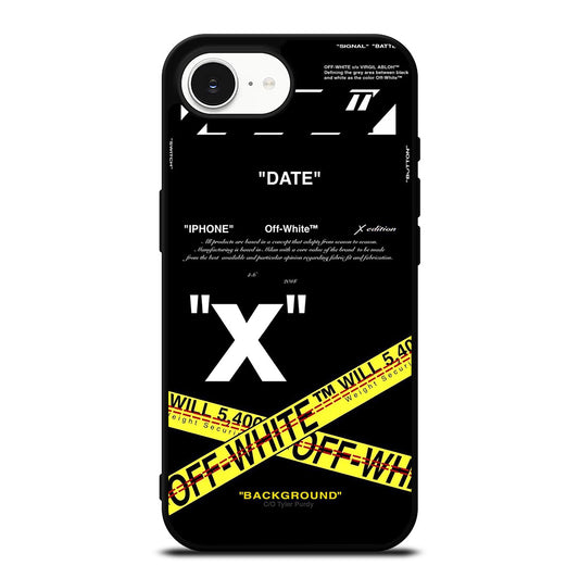 OFF WHITE YELLOW CROSS 2 iPhone 16e Case Cover