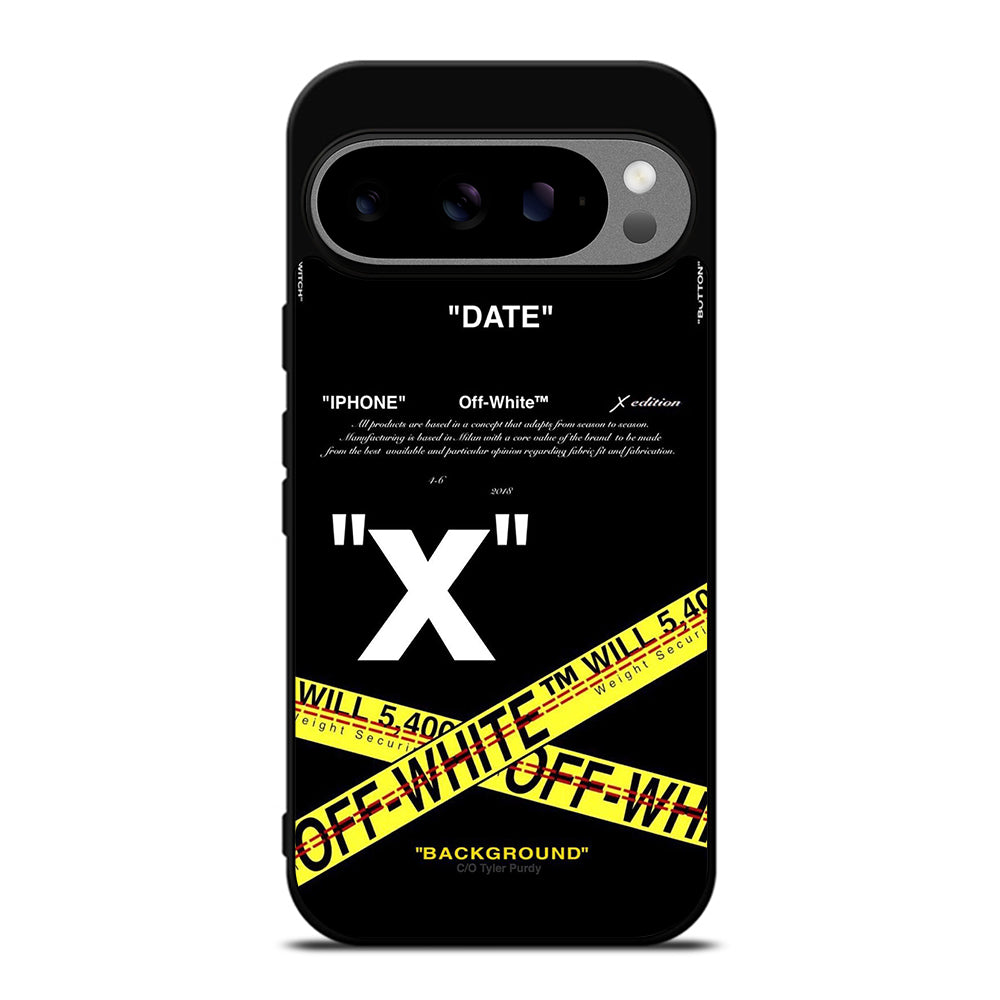 OFF WHITE YELLOW CROSS 2 Google Pixel 9 Pro XL Case Cover
