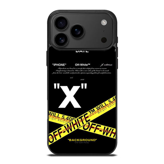 OFF WHITE YELLOW CROSS 2 iPhone 17 Pro Max Case Cover