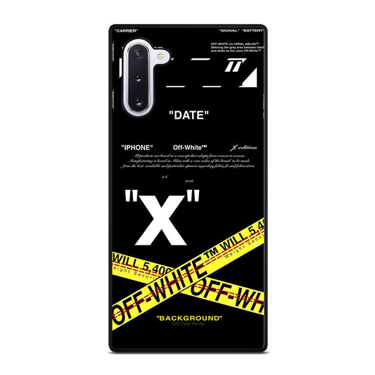 OFF WHITE YELLOW CROSS 2 Samsung Galaxy Note 10 Case Cover