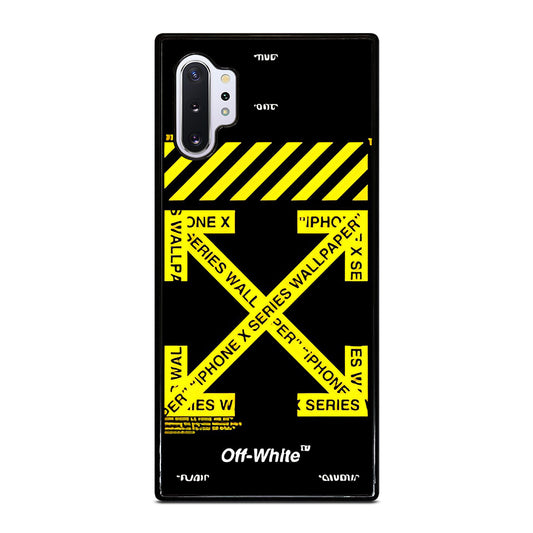 OFF WHITE YELLOW CROSS 3 Samsung Galaxy Note 10 Plus Case Cover