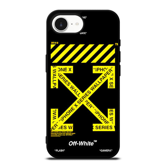 OFF WHITE YELLOW CROSS 3 iPhone 16e Case Cover