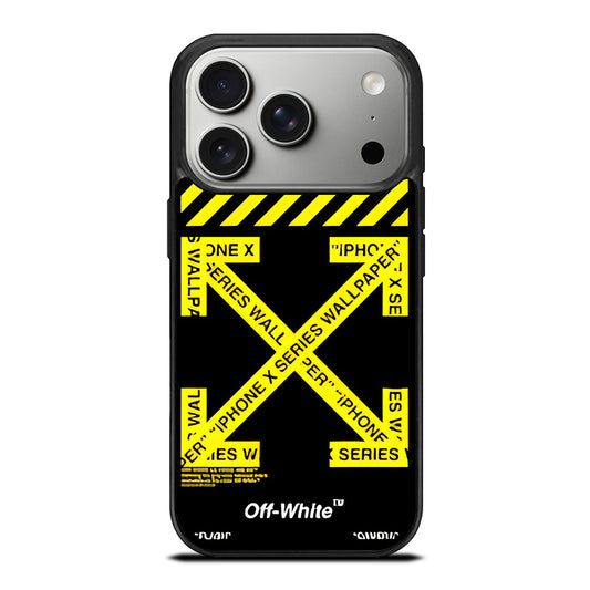 OFF WHITE YELLOW CROSS 3 iPhone 17 Pro Case Cover