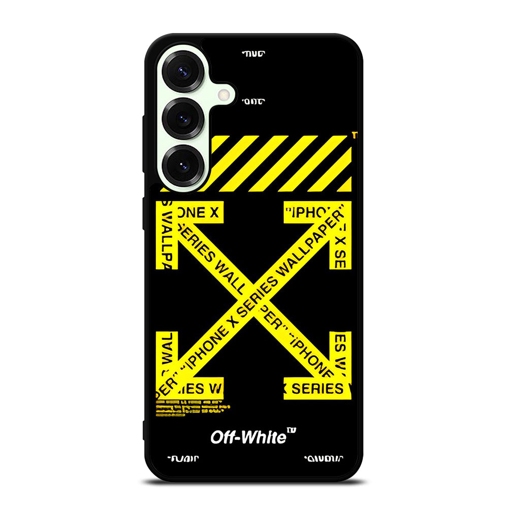 OFF WHITE YELLOW CROSS 3 Samsung Galaxy S25 Plus Case Cover