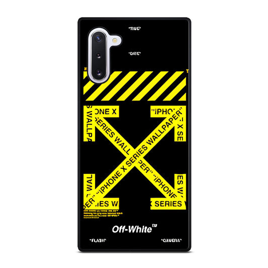 OFF WHITE YELLOW CROSS 3 Samsung Galaxy Note 10 Case Cover