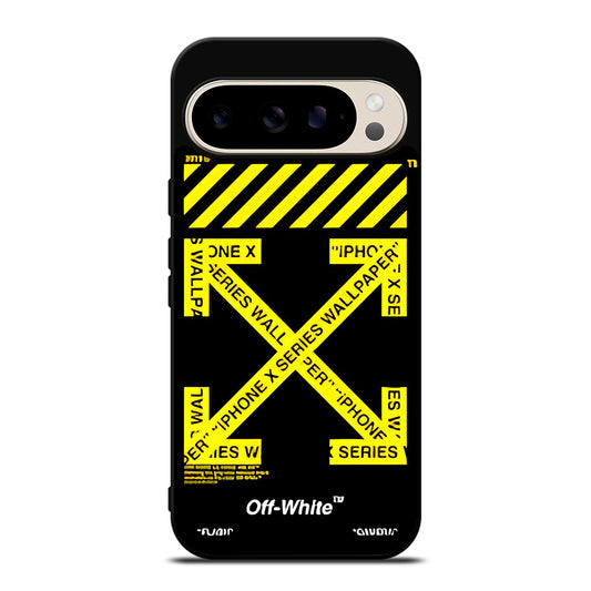OFF WHITE YELLOW CROSS 3 Google Pixel 9 Pro Case Cover