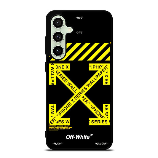 OFF WHITE YELLOW CROSS 3 Samsung Galaxy S24 FE Case Cover
