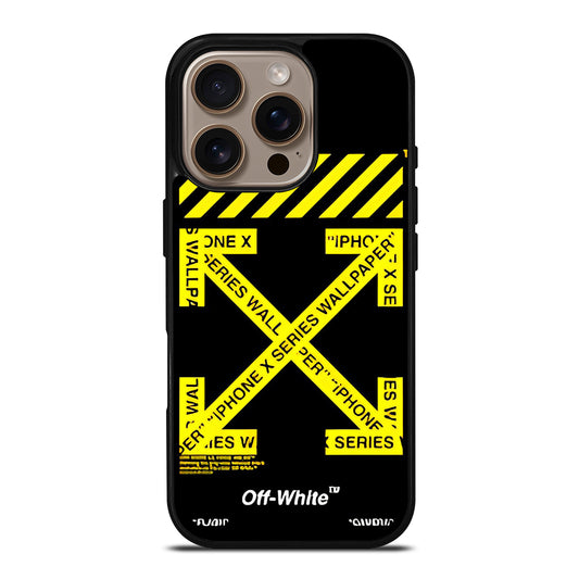 OFF WHITE YELLOW CROSS 3 iPhone 16 Pro Case Cover