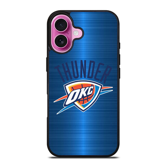 OKLAHOMA CITY THUNDER NBA LOGO iPhone 16 Plus Case Cover