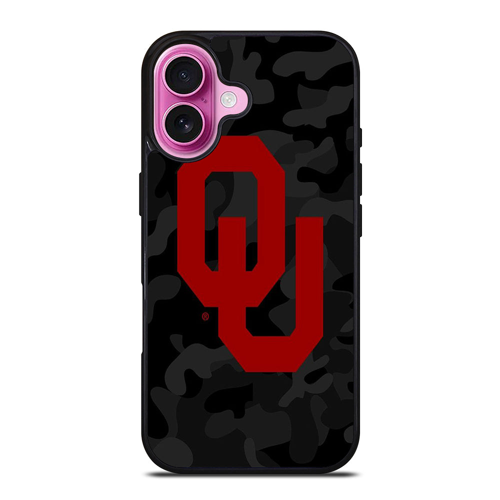 OKLAHOMA SOONERS CAMO 2 iPhone 16 Plus Case Cover