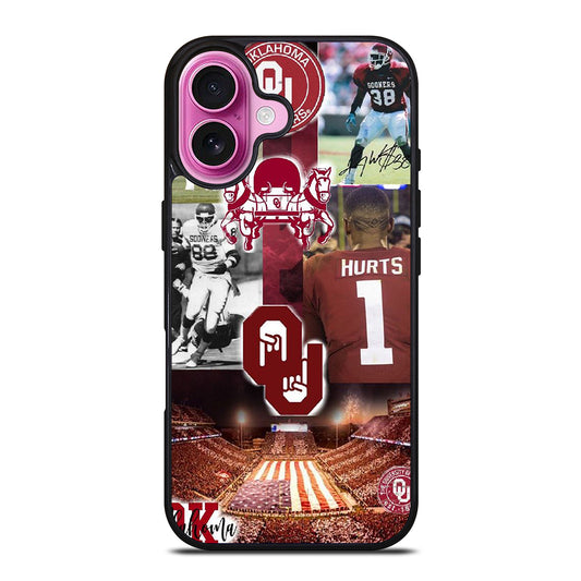 OKLAHOMA SOONERS FOOTBALL iPhone 16 Plus Case Cover