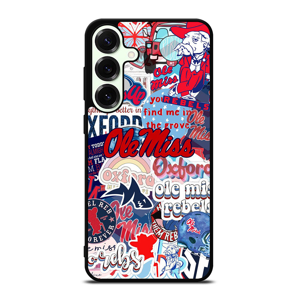 OLE MISS UNIVERSITY FOOTBALL LOGO PATTERN Samsung Galaxy S25 Plus Case Cover