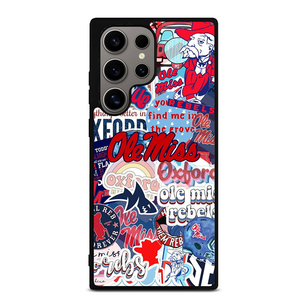 OLE MISS UNIVERSITY FOOTBALL LOGO PATTERN Samsung Galaxy S24 Ultra Case Cover