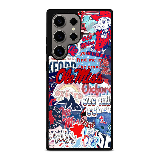 OLE MISS UNIVERSITY FOOTBALL LOGO PATTERN Samsung Galaxy S24 Ultra Case Cover