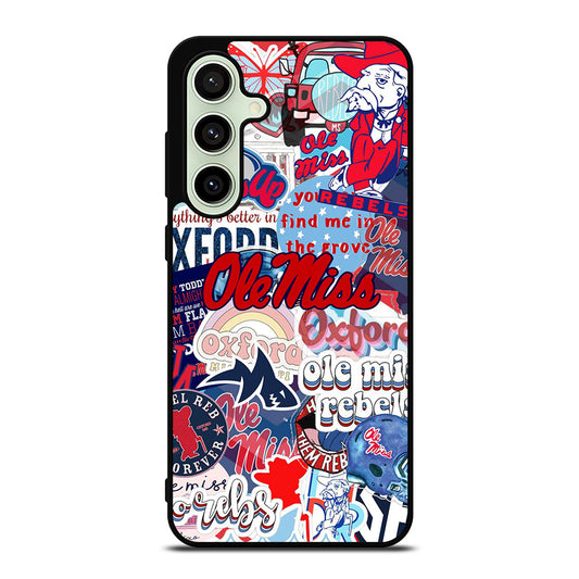 OLE MISS UNIVERSITY FOOTBALL LOGO PATTERN Samsung Galaxy S24 FE Case Cover