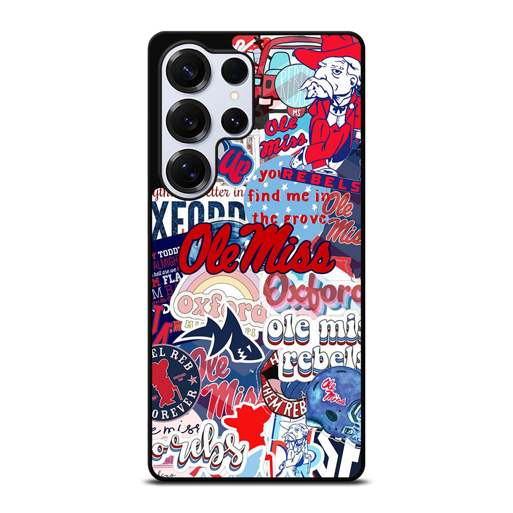 OLE MISS UNIVERSITY FOOTBALL LOGO PATTERN Samsung Galaxy S25 Ultra Case Cover