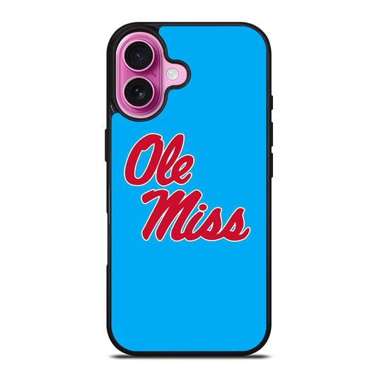 OLE MISS UNIVERSITY FOOTBALL LOGO iPhone 16 Plus Case Cover