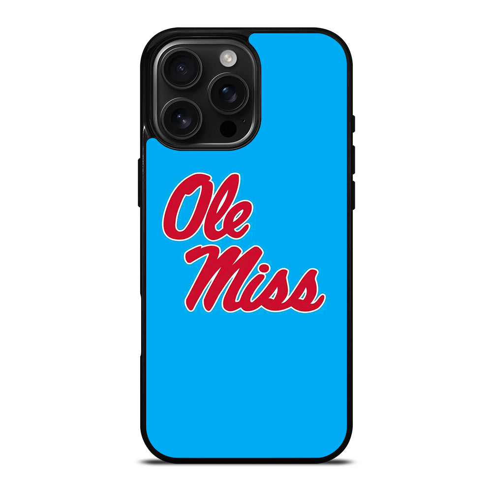 OLE MISS UNIVERSITY FOOTBALL LOGO iPhone 16 Pro Max Case Cover