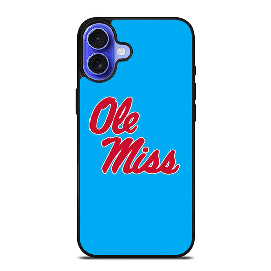 OLE MISS UNIVERSITY FOOTBALL LOGO iPhone 16 Case Cover
