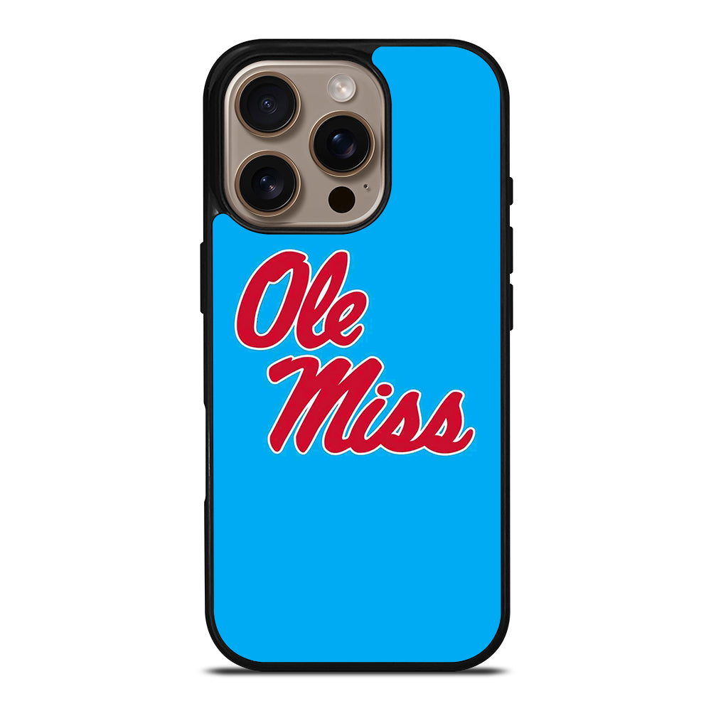 OLE MISS UNIVERSITY FOOTBALL LOGO iPhone 16 Pro Case Cover