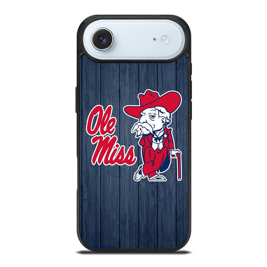 OLE MISS UNIVERSITY FOOTBALL WOODEN LOGO iPhone Air Case Cover