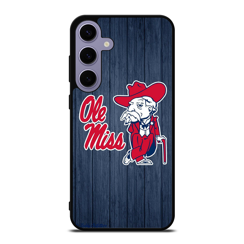 OLE MISS UNIVERSITY FOOTBALL WOODEN LOGO Samsung Galaxy S24 Plus Case Cover