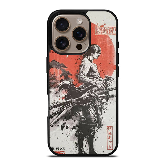 ONE PIECE ZORO ART ANIME iPhone 16 Pro Case Cover