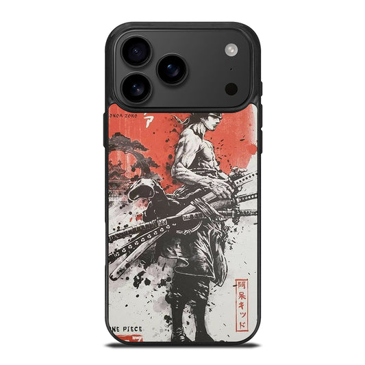 ONE PIECE ZORO ART ANIME iPhone 17 Pro Max Case Cover